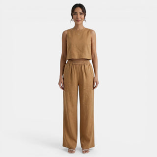 Conjunto Verano Mujer sin Mangas y Pantalón Holgado