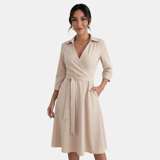 Vestido Midi Mujer Escote V Profundo