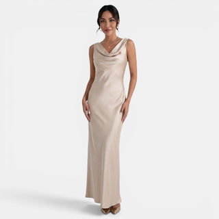 Elegant Long Satin Dress for Women