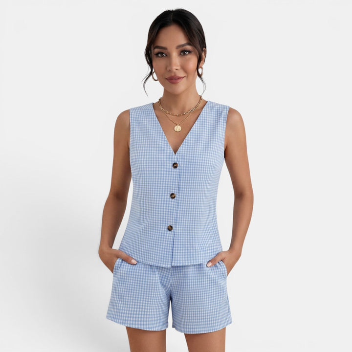 Conjunto Mujer Verano Cuadros
