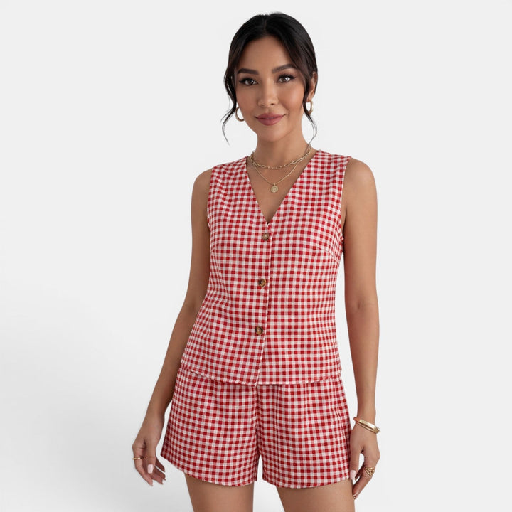 Conjunto Mujer Verano Cuadros