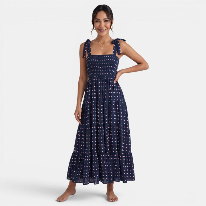 Vestido Midi Mujer Estampado Geométrico