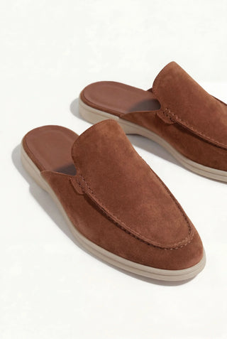 Mocasines de ante color granate