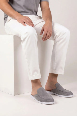 Mocasines de ante gris