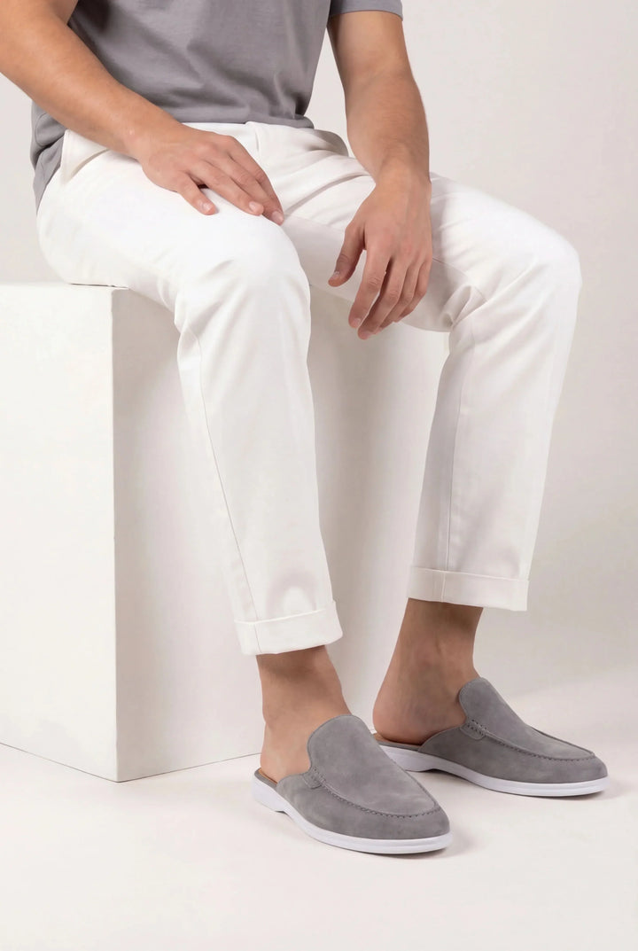 Mocasines de ante gris