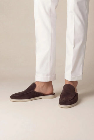 Brown Suede Moccasins for Yacht