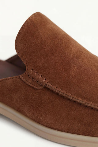 Mocasines de ante color granate