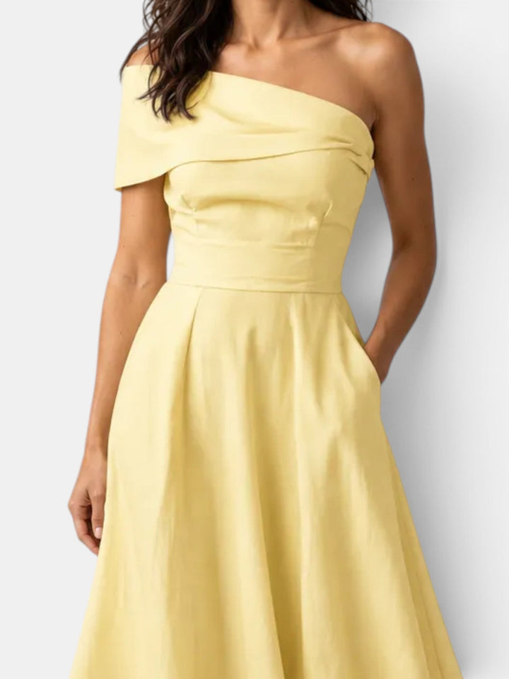 Long Dress Wedding Guest Yellow