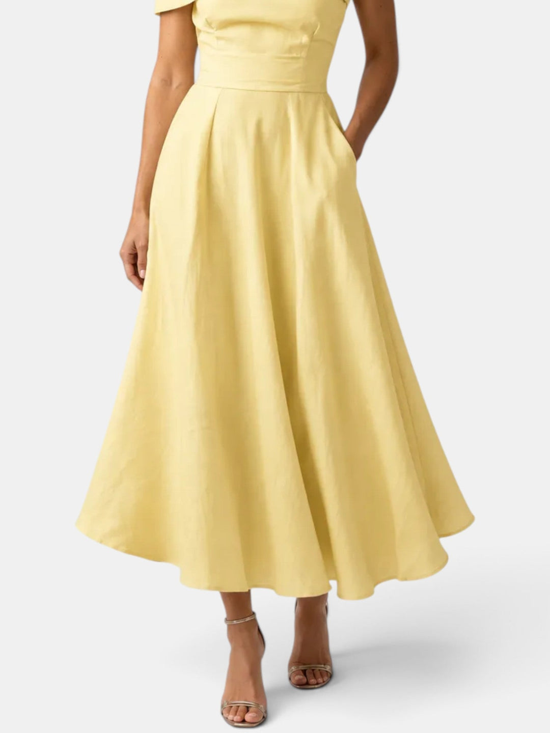 Long Dress Wedding Guest Yellow