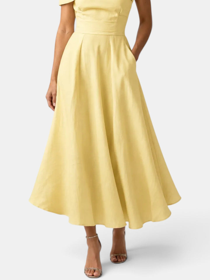 Long Dress Wedding Guest Yellow