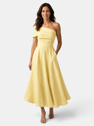 Long Dress Wedding Guest Yellow