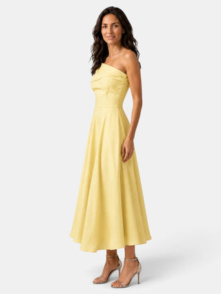 Long Dress Wedding Guest Yellow