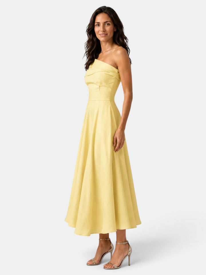 Long Dress Wedding Guest Yellow