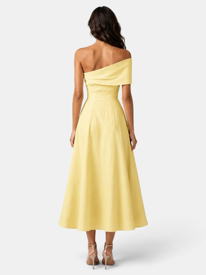 Long Dress Wedding Guest Yellow