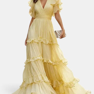 Vestido Invitada de Boda Largo Verano con Volantes