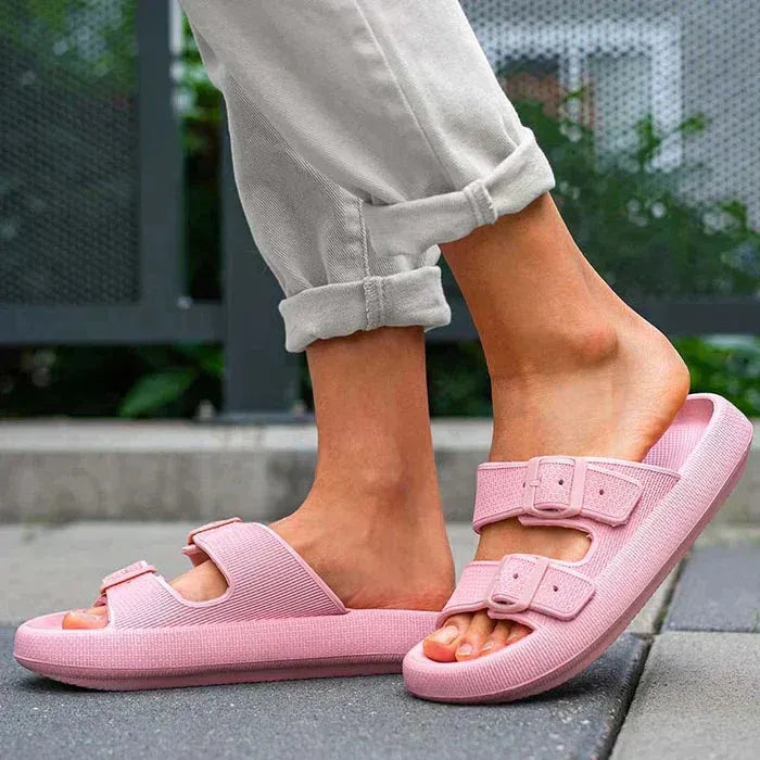 Luna - Sandalias acolchadas con doble cierre