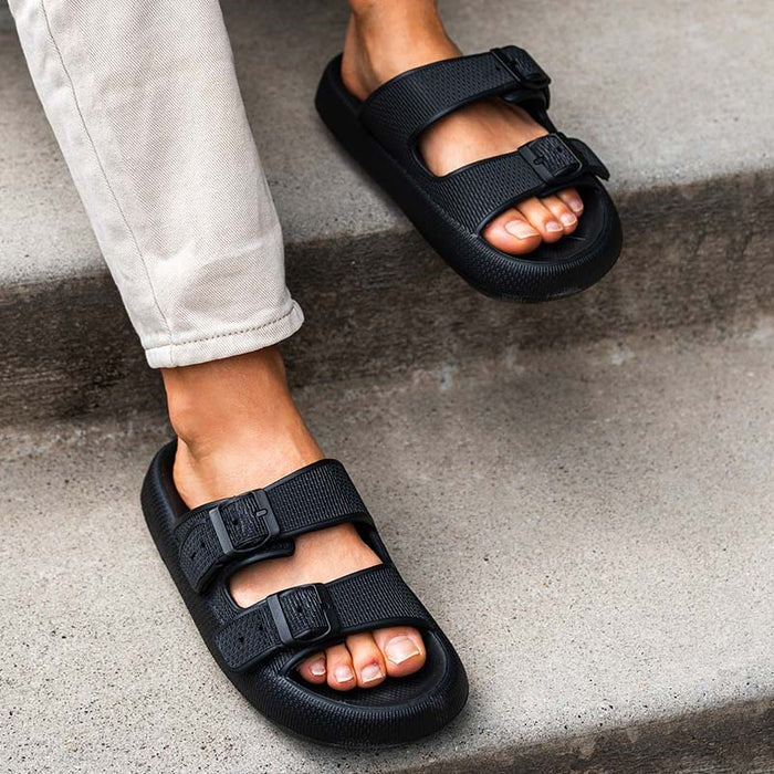 Luna - Sandalias acolchadas con doble cierre