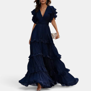Vestido Invitada de Boda Largo Verano con Volantes