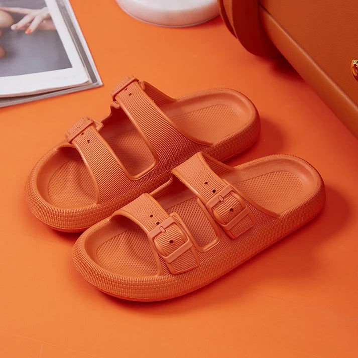 Luna - Sandalias acolchadas con doble cierre