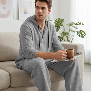 Adrián - Conjunto de sudadera con capucha y pantalón holgado