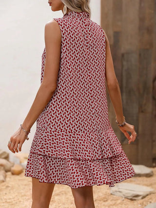 Inés - Vestido sin mangas con estampado elegante y caída fluida