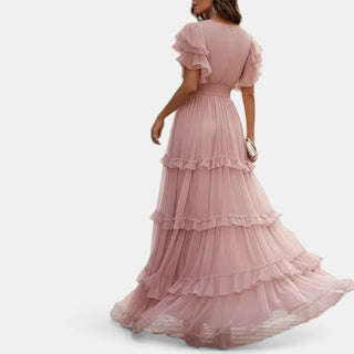 Vestido Invitada de Boda Largo Verano con Volantes