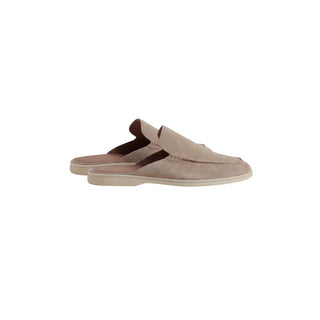 Beige Suede Loafers