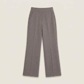 Pantalón Recto de Talle Alto con Pinza Central para Mujer