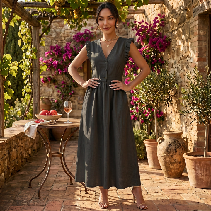 Vestido Largo Verano Mujer Volantes