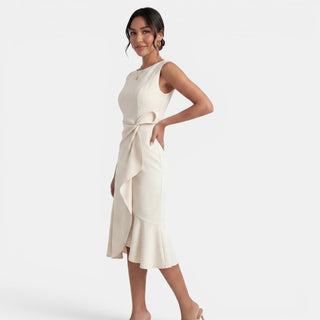 Vestido Midi Mujer Entallado Elegante