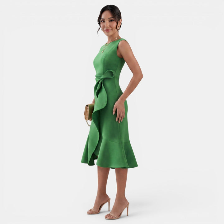 Vestido Midi Mujer Entallado Elegante
