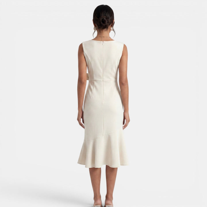 Vestido Midi Mujer Entallado Elegante