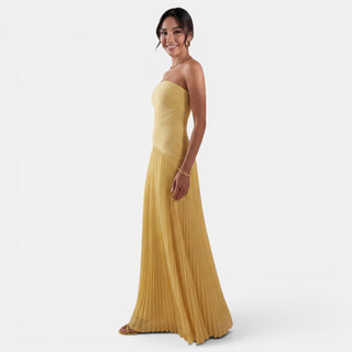 Vestido Largo Plisado Mujer Elegante Verano