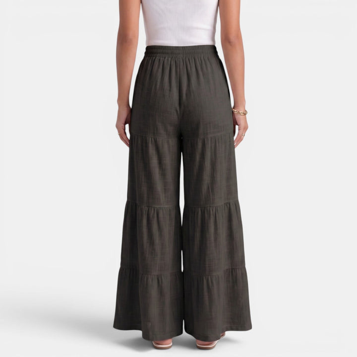 Pantalón Lino Mujer Cordón Ancho