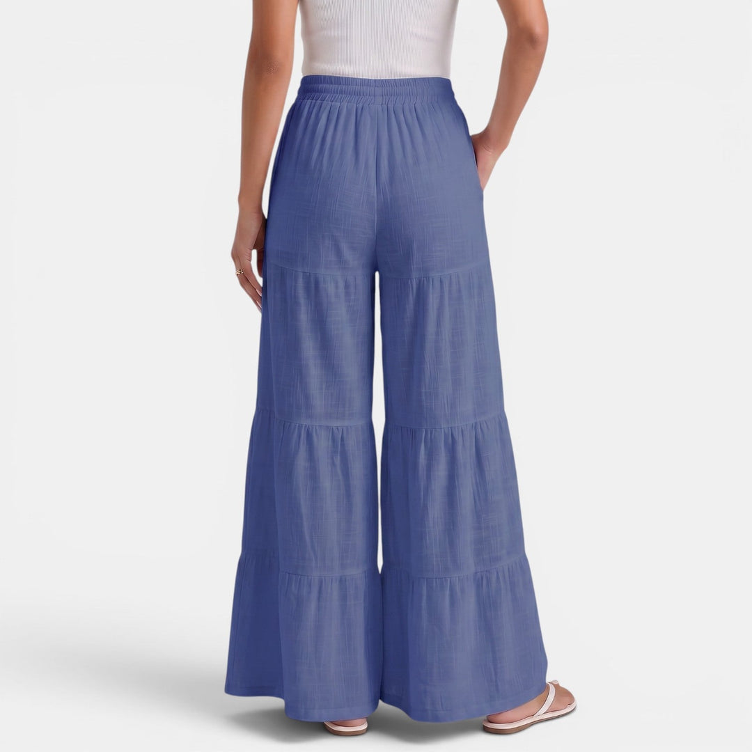 Pantalón Lino Mujer Cordón Ancho
