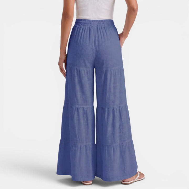 Pantalón Lino Mujer Cordón Ancho