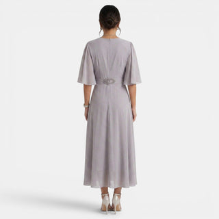 Vestido Midi Fluido Mujer Elegante
