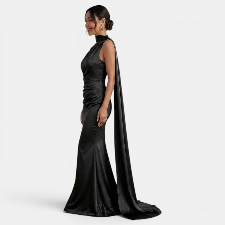 Vestido Largo Mujer Halter Elegante