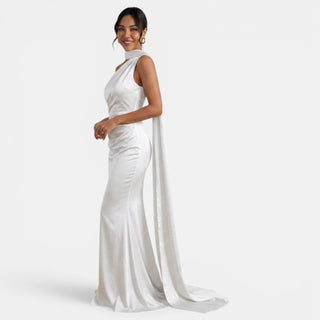 Vestido Largo Mujer Halter Elegante