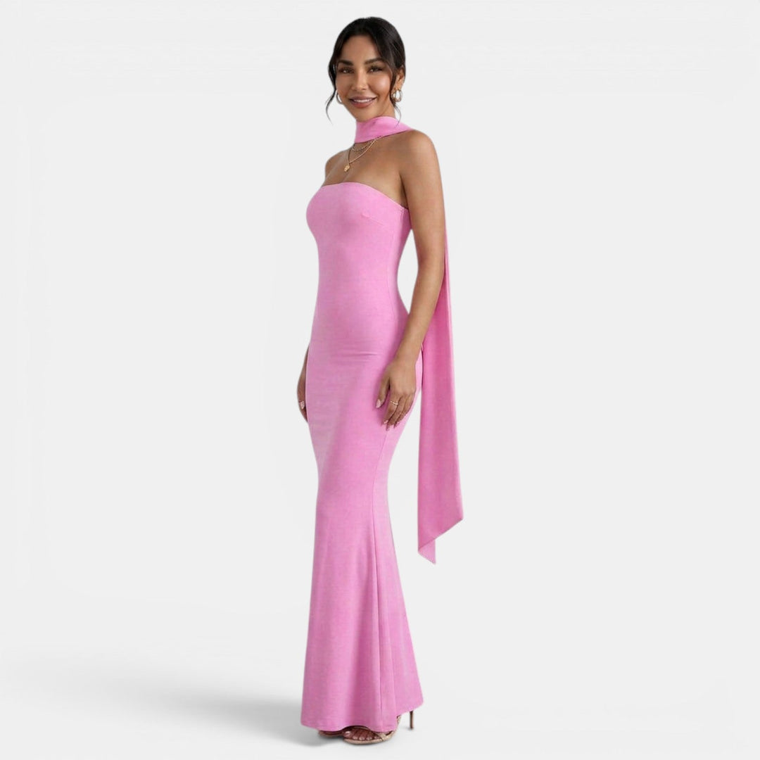 Vestido Largo Mujer Fiesta Halter
