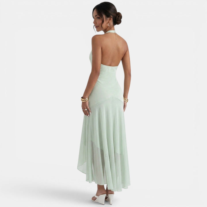 Vestido Midi Verde Fiesta Elegante