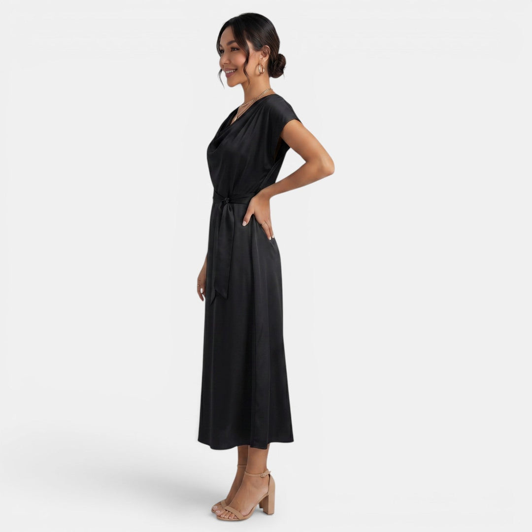 Elegant Silk Midi Dress for Women