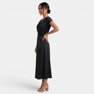 Elegant Silk Midi Dress for Women