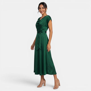 Elegant Silk Midi Dress for Women