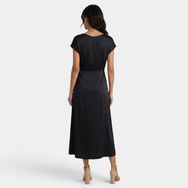 Elegant Silk Midi Dress for Women