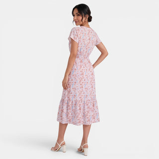 Vestido Midi Floral Mujer Verano