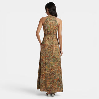 Vestido Boho Largo de Cintura Alta