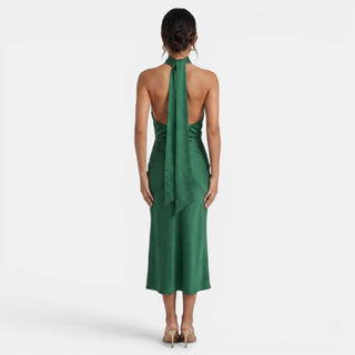 Vestido Satén Elegante Mujer