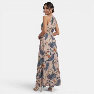 Vestido Boho Largo de Cintura Alta