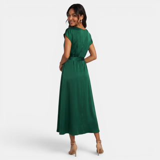 Elegant Silk Midi Dress for Women